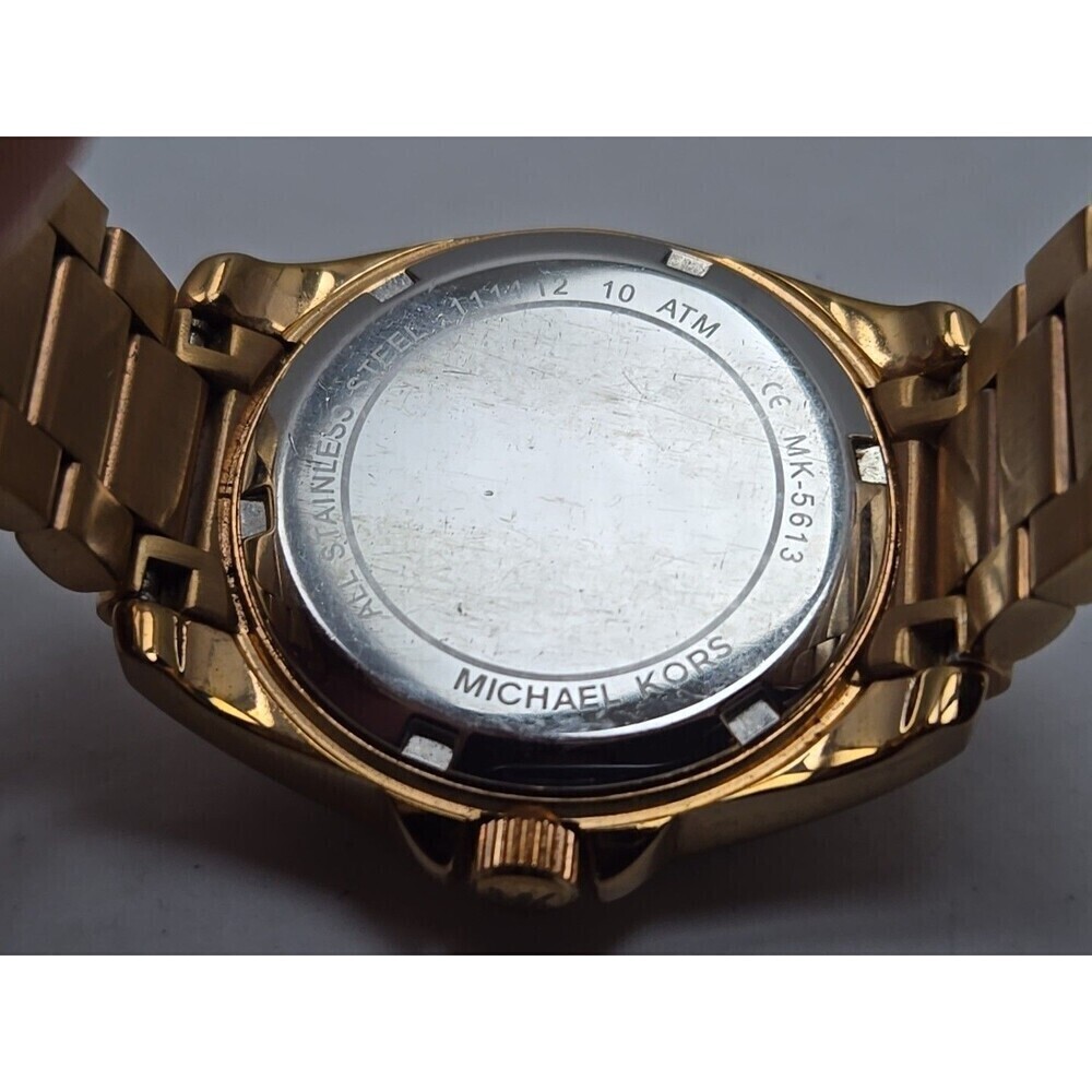 Michael Kors Mini Blair MK5613 Rose Gold Glitz Bezel Multifunction New Battery - Picture 11 of 11